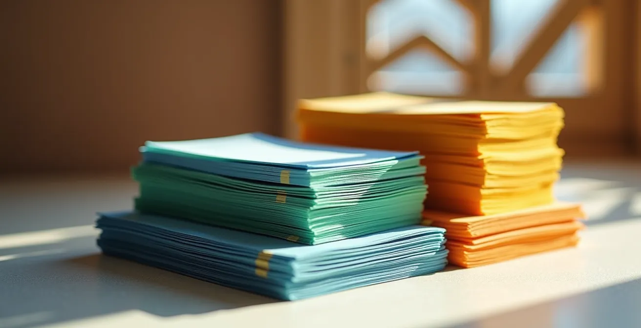 Comparación visual de tipos de hipotecas con gráficos y documentos bancarios