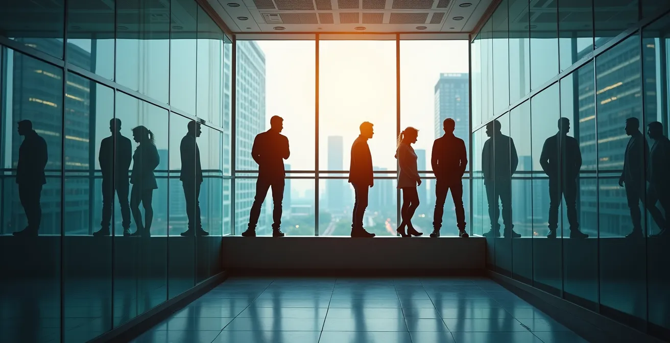 Representación abstracta de niveles de soporte y resistencia con masas de traders en diferentes niveles