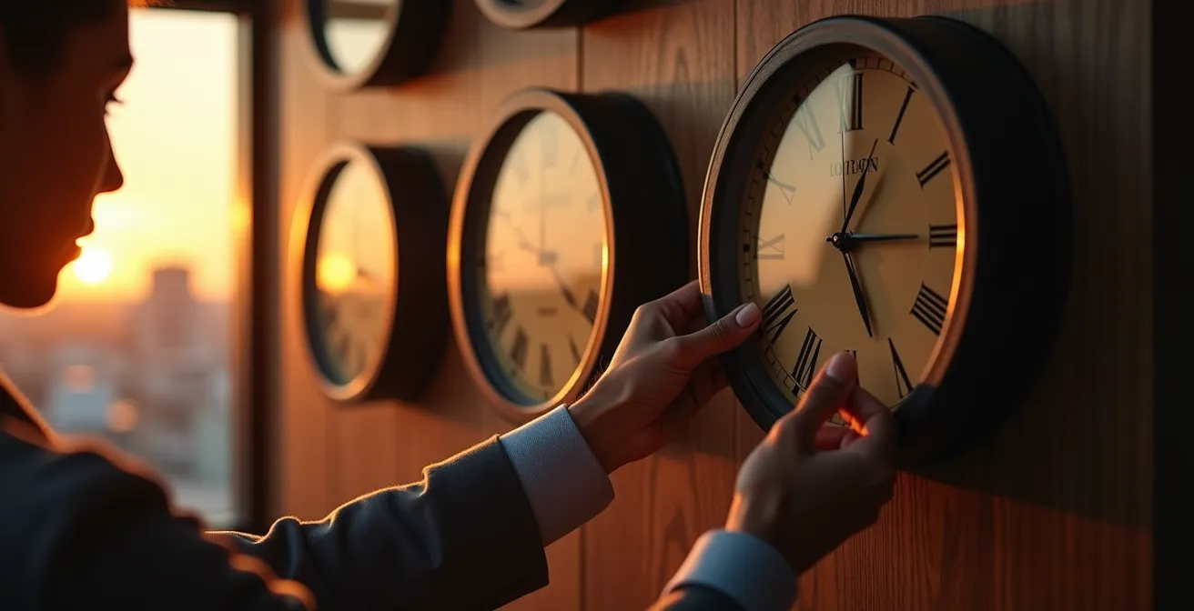 Representación visual de los horarios de apertura y cierre de los principales mercados mundiales